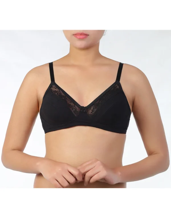 IFG-COTTON WIRE FREE CUT N SEW BRA- BLACK