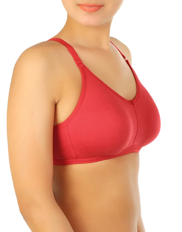 IFG-DOUBLE LAYERED NON-PADDED NON-WIRED MULTIWAY COTTON BRA-CHERRY